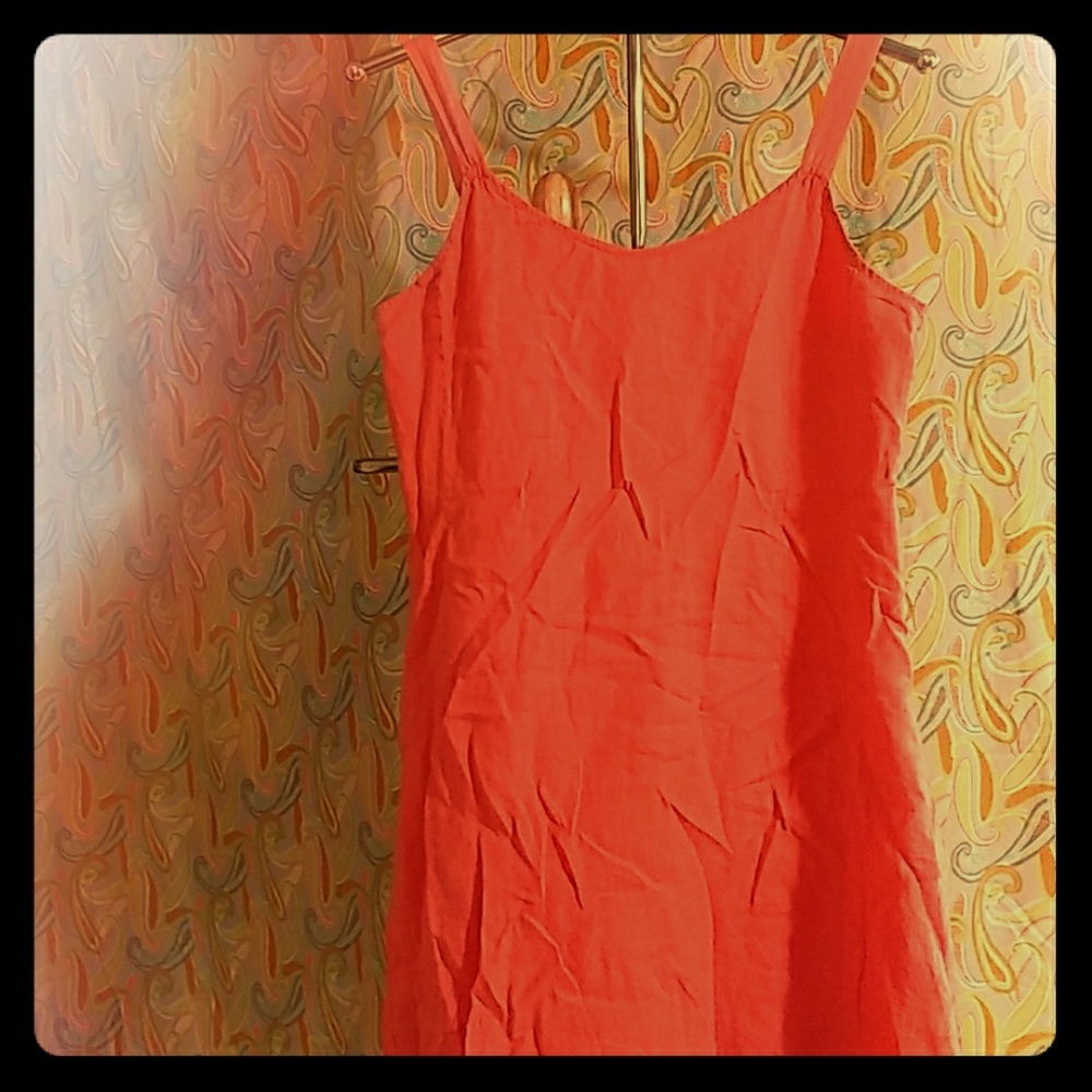 Eileen Fisher pink linen dress